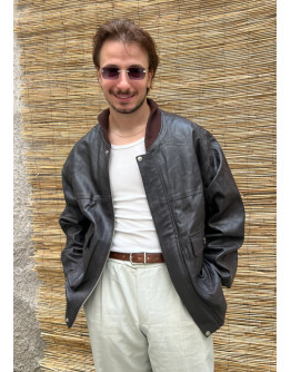 Vintage δερμάτινο τζάκετ bomber XL