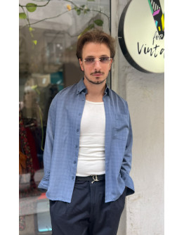 Vintage unisex plaid shirt L