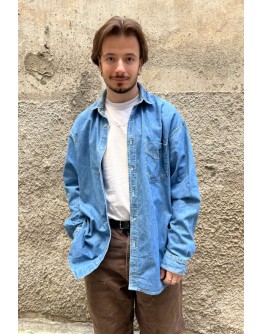 Vintage unisex denim πουκάμισο Adidas XL-XXL
