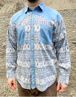 Vintage unisex denim πουκάμισο L