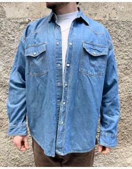 Vintage unisex denim πουκάμισο L-XL