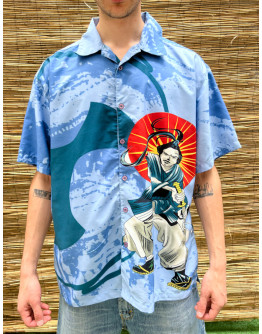 Vintage unisex εμπριμέ πουκάμισο L