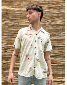 Vintage unisex εμπριμέ πουκάμισο S