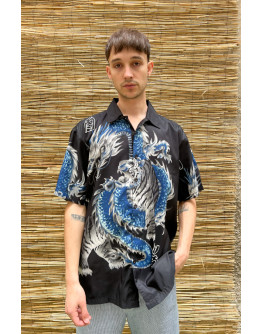 Vintage unisex εμπριμέ πουκάμισο L