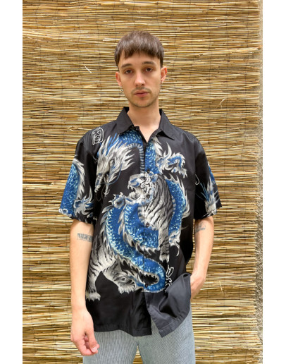 Vintage unisex εμπριμέ πουκάμισο L