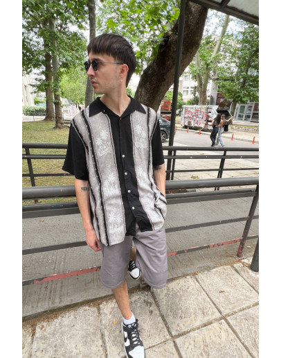 Vintage unisex εμπριμέ πουκάμισο M-L