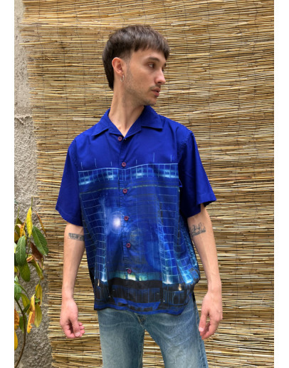 Vintage unisex εμπριμέ πουκάμισο M