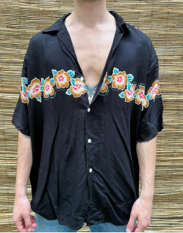Vintage unisex φλοράλ πουκάμισο XL