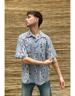 Vintage unisex εμπριμέ πουκάμισο L