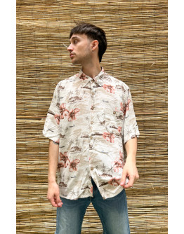 Vintage unisex εμπριμέ πουκάμισο XL