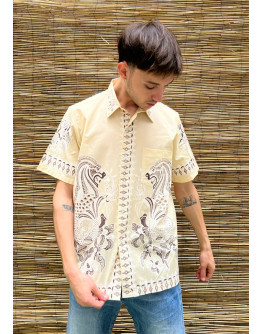 Vintage unisex εμπριμέ πουκάμισο L
