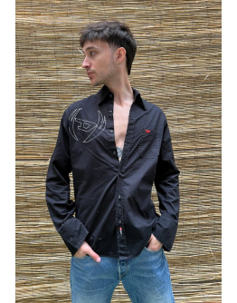 Vintage unisex μαύρο πουκάμισο Diesel L