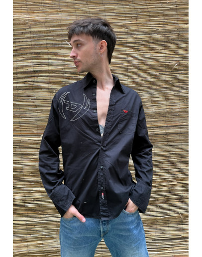 Vintage unisex μαύρο πουκάμισο Diesel L