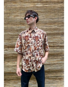 Vintage unisex εμπριμέ πουκάμισο L