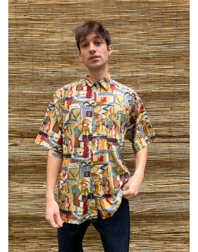 Vintage unisex εμπριμέ πουκάμισο L