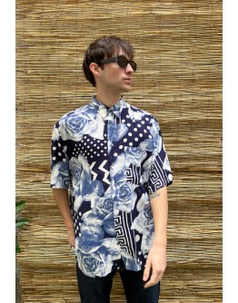 Vintage unisex εμπριμέ πουκάμισο L-XL
