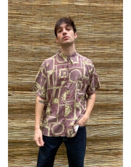 Vintage unisex εμπριμέ πουκάμισο L
