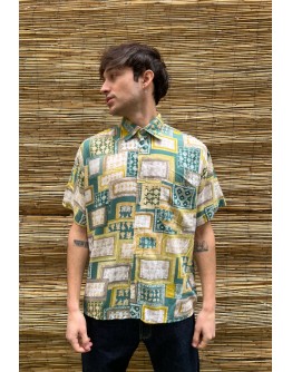 Vintage unisex εμπριμέ πουκάμισο L-XL