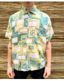 Vintage unisex εμπριμέ πουκάμισο L-XL