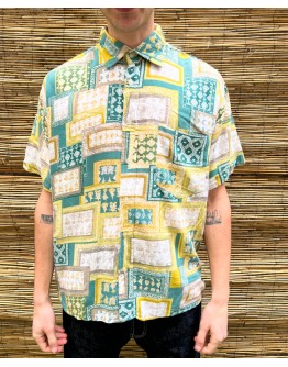 Vintage unisex εμπριμέ πουκάμισο L-XL