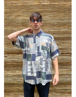 Vintage unisex εμπριμέ πουκάμισο L