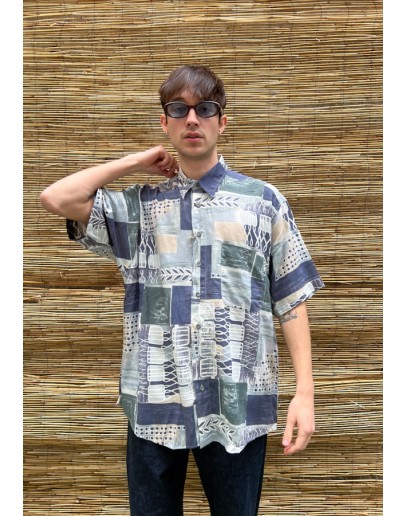 Vintage unisex εμπριμέ πουκάμισο L