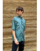 Vintage unisex μεταξωτό πουκάμισο L-XL