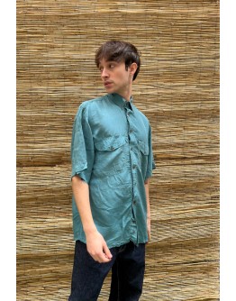 Vintage unisex μεταξωτό πουκάμισο L-XL