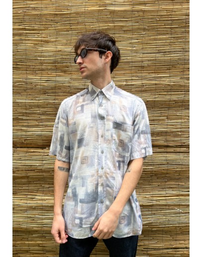 Vintage unisex εμπριμέ πουκάμισο M-L