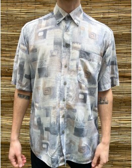 Vintage unisex εμπριμέ πουκάμισο M-L