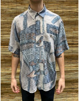 Vintage unisex εμπριμέ πουκάμισο XL