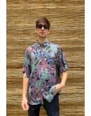 Vintage unisex εμπριμέ πουκάμισο M-L