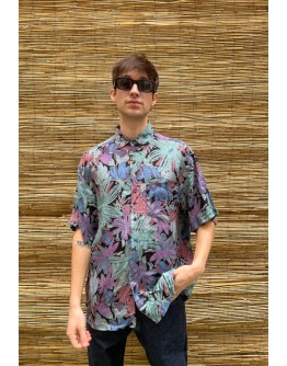 Vintage unisex εμπριμέ πουκάμισο M-L