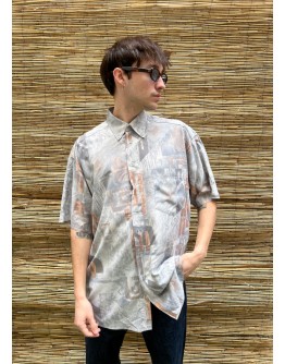 Vintage unisex εμπριμέ πουκάμισο L-XL