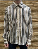 Vintage unisex ριγέ πουκάμισο L-XL