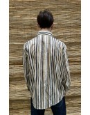 Vintage unisex ριγέ πουκάμισο L-XL