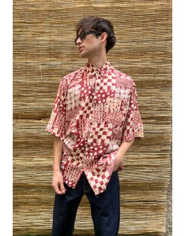 Vintage unisex εμπριμέ πουκάμισο M-L
