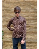 Vintage unisex εμπριμέ πουκάμισο S