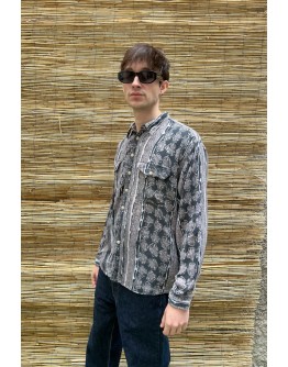 Vintage unisex εμπριμέ πουκάμισο L-XL