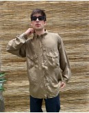 Vintage unisex μεταξωτό πουκάμισο L-XL