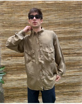 Vintage unisex μεταξωτό πουκάμισο L-XL