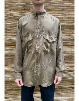 Vintage unisex μεταξωτό πουκάμισο L-XL