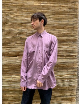 Vintage unisex μεταξωτό πουκάμισο L-XL