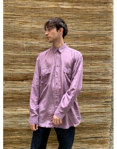 Vintage unisex μεταξωτό πουκάμισο L-XL