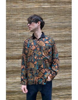 Vintage unisex εμπριμέ πουκάμισο L