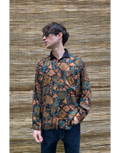 Vintage unisex εμπριμέ πουκάμισο L