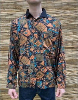 Vintage unisex εμπριμέ πουκάμισο L