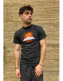 Vintage unisex T-shirt with embroidery S