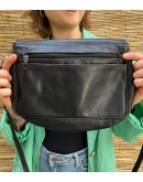 Vintage black leather bag 