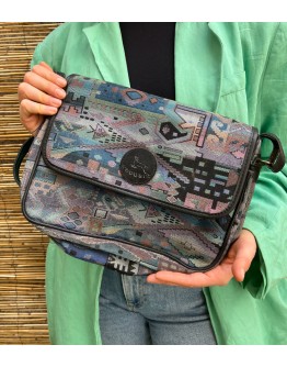 Vintage printed leather bag 